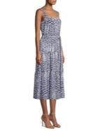 Michael Michael Kors Viper Print Tiered Midi Dress