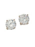 Lord & Taylor 18k Goldplated Solitaire Cubic Zirconia Stud Earrings