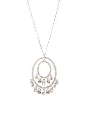 Givenchy Rhodium-plated And Crystal Shaky Pendant Necklace