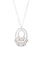 Givenchy Rhodium-plated And Crystal Shaky Pendant Necklace