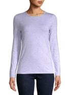 Lord & Taylor Heathered Long-sleeve Top