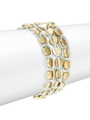 Design Lab Lord & Taylor Three-row Disc Bracelet