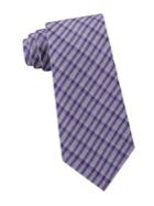 Calvin Klein Micro Plaid Silk-blend Tie