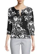Joseph A Printed Button-front Cardigan