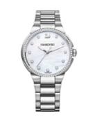 Swarovski City Pave White-dial Stainless Steel Bracelet Watch