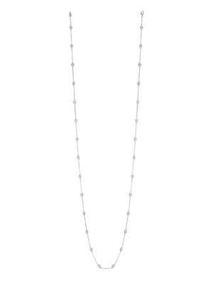 Morris & David 4.02 Tcw Diamonds And 14k White Gold Chain Necklace