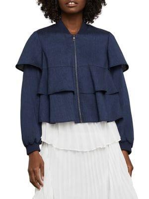 Bcbgmaxazria Ruffle Cropped Jacket