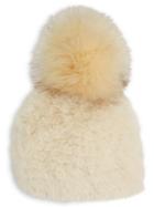 Steve Madden Knitted Faux-fur Pom Beanie