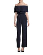 Vince Camuto Ruffled Off-the-shoulder Jumpsuit