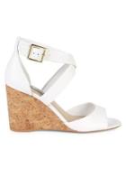 Karl Lagerfeld Radka Leather Wedge Sandals