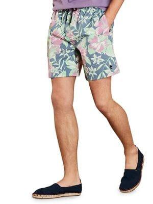 Brooks Brothers Red Fleece Floral Swim Shorts