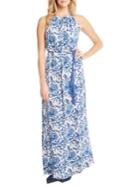 Karen Kane Printed Halter Maxi Dress
