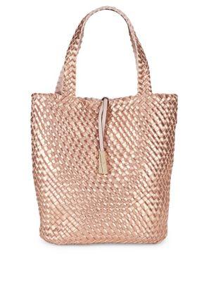 Calvin Klein Metallic Woven Tote