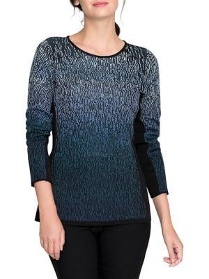 Nic+zoe Animalia-print Long-sleeve Top