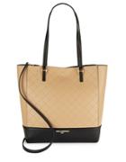 Karl Lagerfeld Paris Quilted Reversible Leather Tote