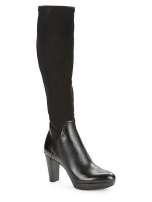 Donald J Pliner Echoe Knee-high Stretch And Leather Boots