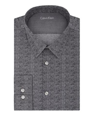 Calvin Klein Slim Fit Chevron Dress Shirt