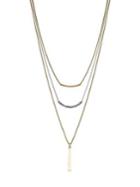 Lucky Brand Silvertone And Goldtone Pendant Layered Necklace