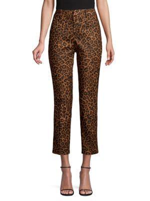 Lord & Taylor Kelly Leopard Printed Pants