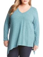 Karen Kane Plus Asymmetric V-neck Top