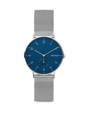 Skagen Aaren Chronograph Stainless Steel Mesh Bracelet Watch