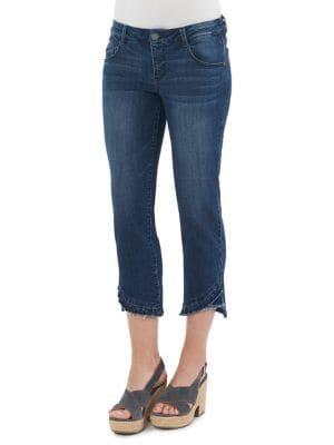 Democracy Flex Fringed Cropped Jeans