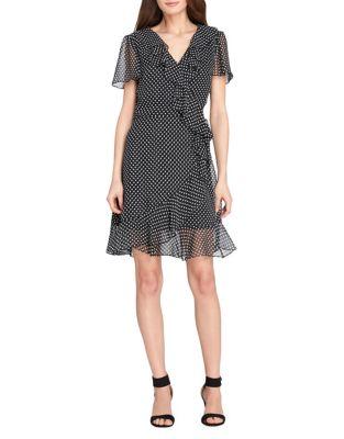 Tahari Arthur S. Levine Petite Ruffle Wrap Dress