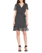 Tahari Arthur S. Levine Petite Ruffle Wrap Dress
