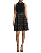 Vince Camuto Sequin Fit-and-flare Dress