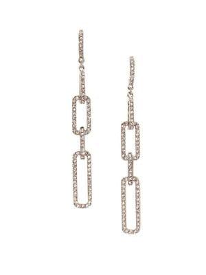 Vince Camuto Crystal Link Drop Earrings