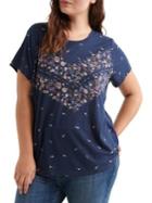 Lucky Brand Plus Bandanna Print Tee