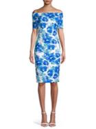 Calvin Klein Petite Floral Off-the-shoulder Dress