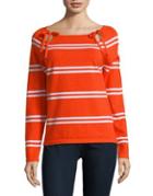 Lord & Taylor Stripe Long-sleeve Top