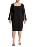 Calvin Klein Plus Embellished Split Sleeve Dress