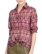 Lauren Ralph Lauren Cotton & Silk Voile Shirt