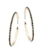 Design Lab Lord & Taylor Stone Accented Hoop Earrings- 1.5 In.