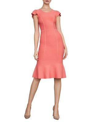 Bcbgmaxazria Fluted Bodycon Dress