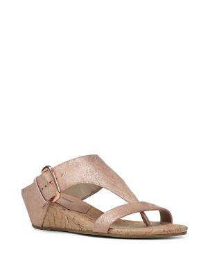 Donald J Pliner Doli Metallic Wedge Sandals