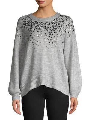 Miss Selfridge Sequin Sprinkle High-low Sweater