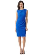 Adrianna Papell Pleated Front Sheath Dress