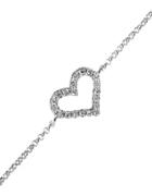 Effy Pave Classica Diamond And 14k White Gold Heart Bracelet