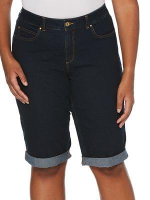 Rafaella Plus Cuffed Bermuda Shorts