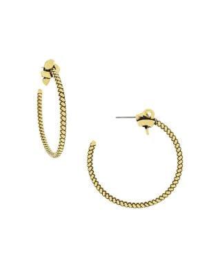 Etienne Aigner Goldtone Knot Hoop Earrings