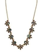 Lucky Brand Dark Magic Mother-of-pearl & Crystal Statement Necklace