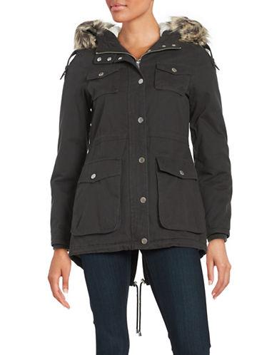 Bcbgeneration Faux Fur-trimmed And Lined Zip-front Coat