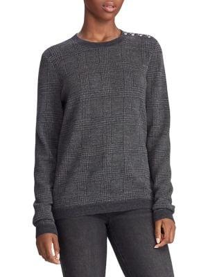 Lauren Ralph Lauren Plaid Merino Wool Sweater