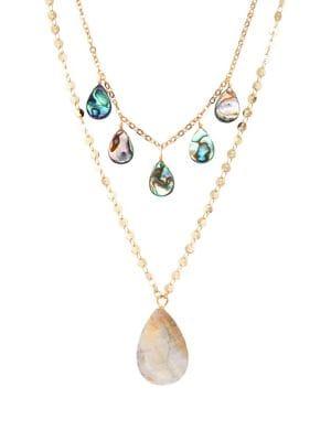 Panacea Goldtone & Crystal Layered Necklace