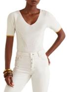Mango Short-sleeve Perforated Knit Top