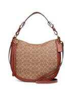 Coach Signature Canvas And Leather Sutton Hobo Bag