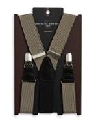 Black Brown Textured Suspenders